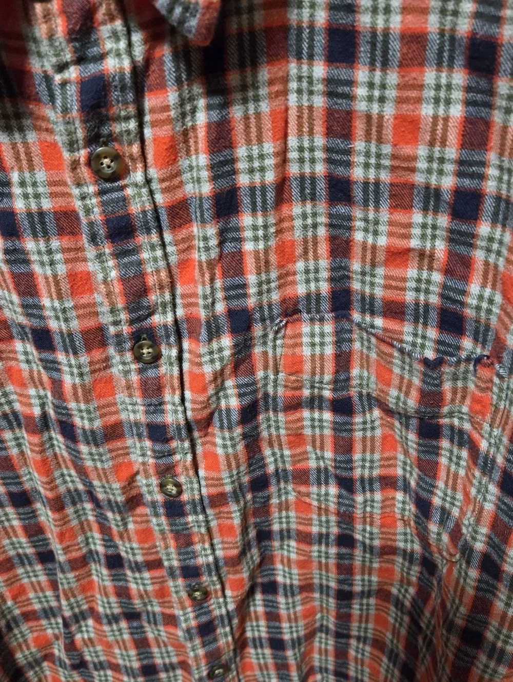 Vintage J Crew Oarsman Red Plaid Flannel Button Shirt Size Large